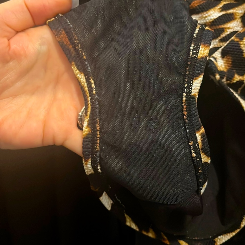 Tommy Bahama Leopard Print One-Piece Swimsuit - Brown, Black, Cream - Picture 6 of 8